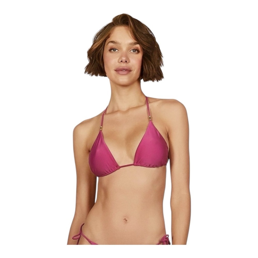 Vix Shaye Tri Bikini Top in magenta NWT